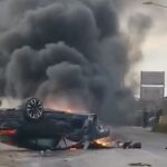 Lamborghini in fiamme a Donnalucata, lo scontro con una Fiat Idea