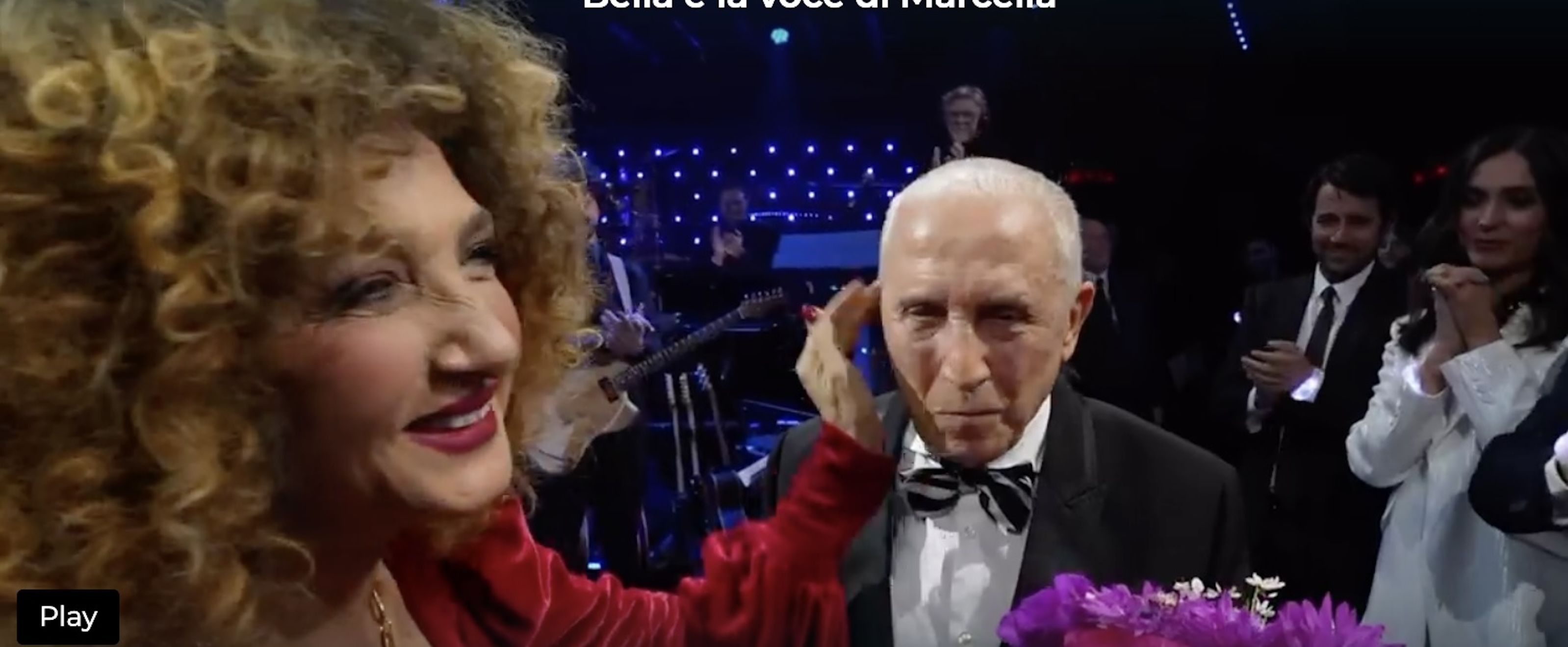 Marcella Bella a Sanremo 2025: la carezza al fratello Gianni