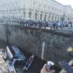 Torino, pullman turistico cade nel Po in piazza Vittorio Vittorio