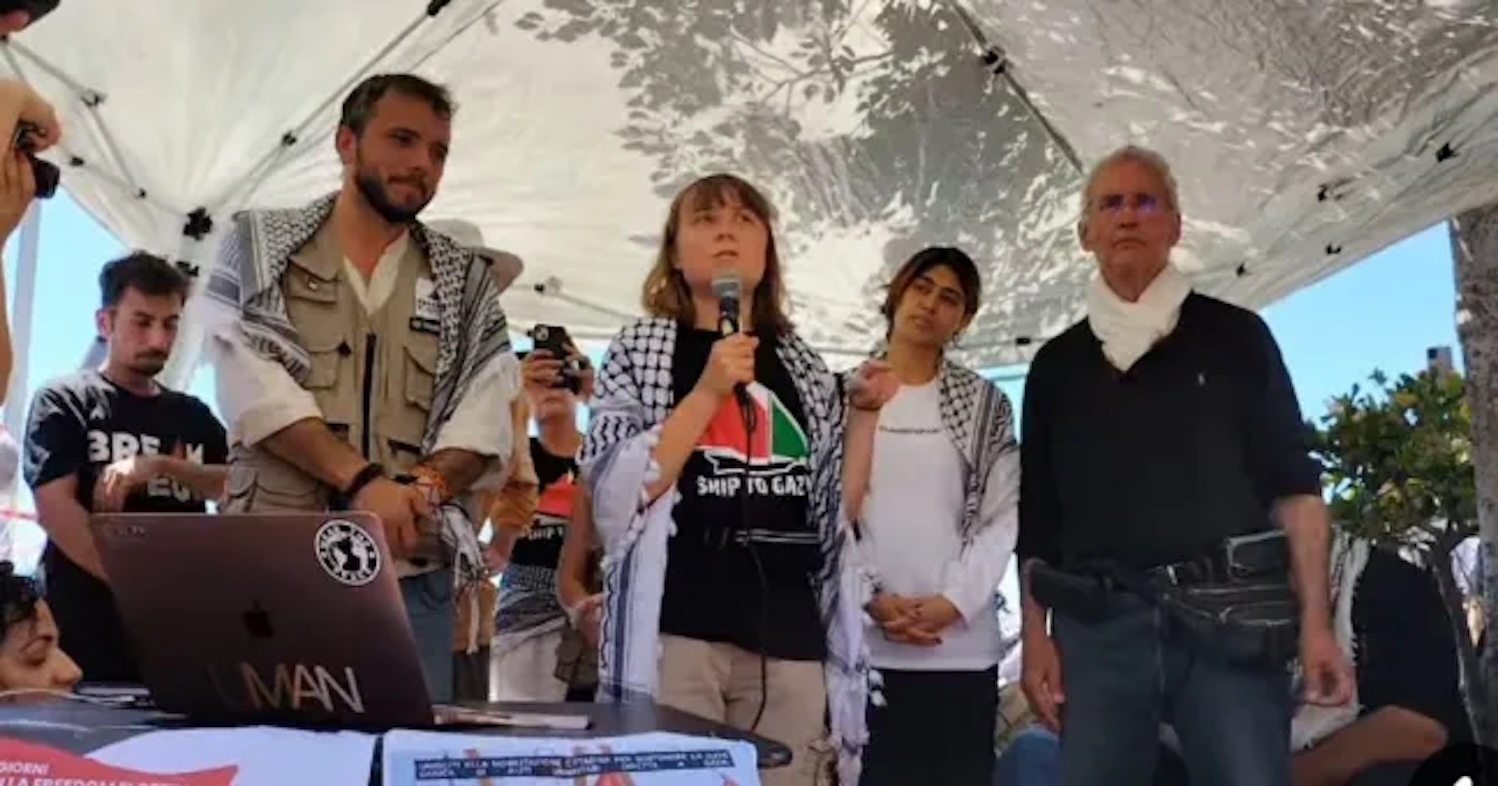 Greta Thunberg parte da Catania per Gaza