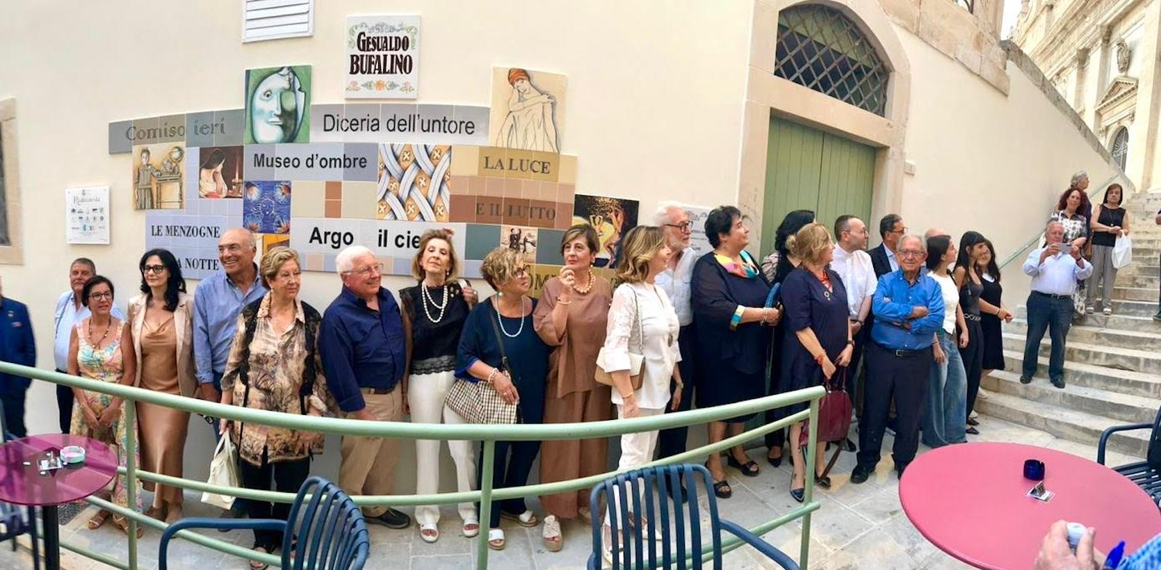 Comiso, Parchi Letterari: un pannello decorativo dedicato a Gesualdo Bufalino