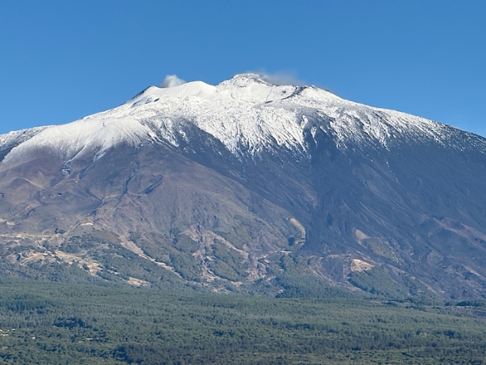 Sull’Etna spunta la prima neve