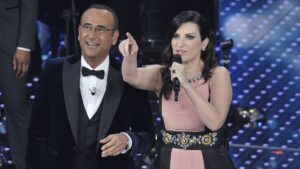 Immagine rappresentativa di Sanremo, Laura Pausini conduttrice con Carlo Conti